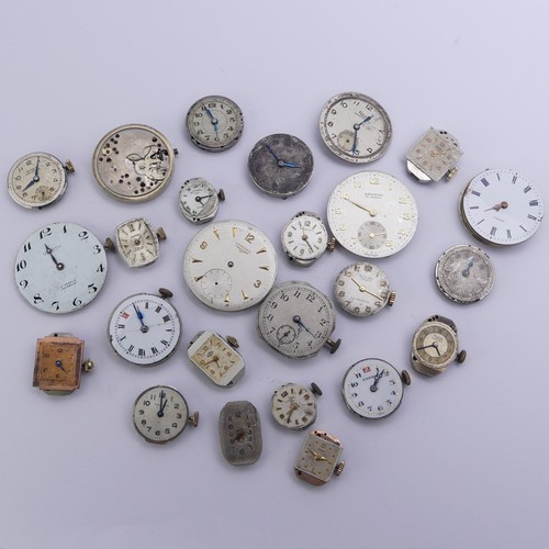 152 - A small quantity of Watch Parts, dials and movements including a lady's Tudor, others including Long... 