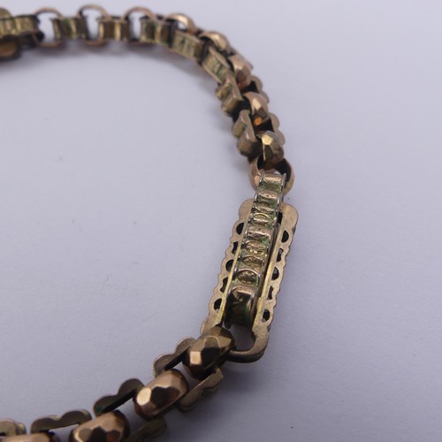 274 - A 9ct gold Bracelet, formed from part of an antique watchchain, with 9ct gold padlock clasp, marked ... 