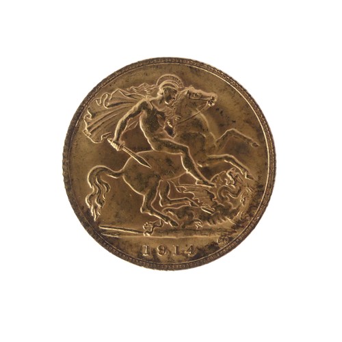 347 - A George V gold Half Sovereign, dated 1914.