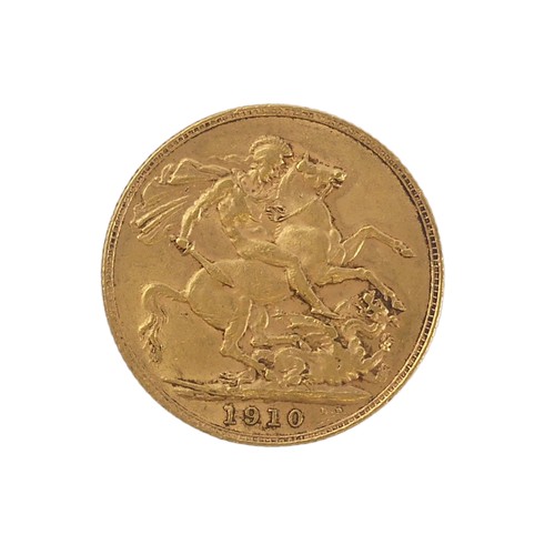 350 - An Edward VII gold Sovereign, dated 1910.