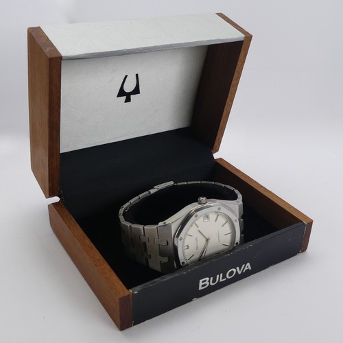 140 - A Bulova 'Royal Oak' automatic stainless steel Wristwatch, reference no. 12055, 4420101, case no. 6-... 