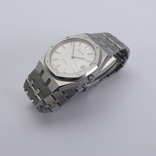 140 - A Bulova 'Royal Oak' automatic stainless steel Wristwatch, reference no. 12055, 4420101, case no. 6-... 