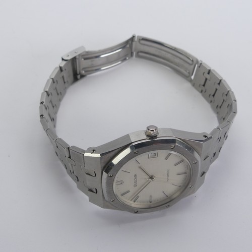 140 - A Bulova 'Royal Oak' automatic stainless steel Wristwatch, reference no. 12055, 4420101, case no. 6-... 