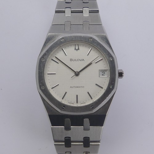 140 - A Bulova 'Royal Oak' automatic stainless steel Wristwatch, reference no. 12055, 4420101, case no. 6-... 