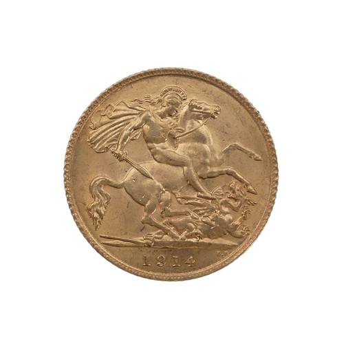 357 - A George V gold Half Sovereign, dated 1914.