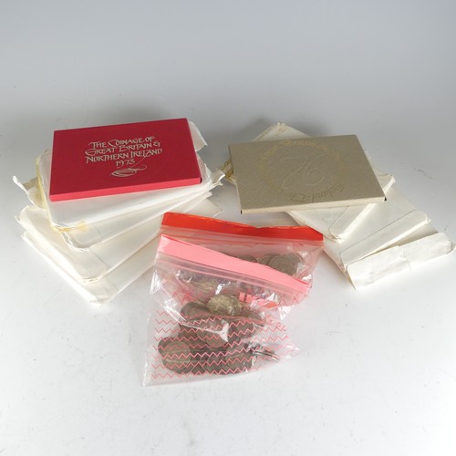 351 - A quantity of Pre-1947 silver Coins, 10.3g, together with nine Royal Mint year sets, dated 1972, 197... 