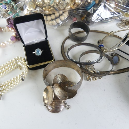 307 - A quantity of modern Costume Jewellery, some silver including a Pandora silver bracelet, an Italian ... 