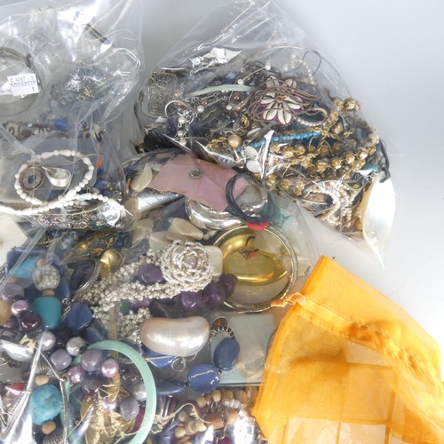 307 - A quantity of modern Costume Jewellery, some silver including a Pandora silver bracelet, an Italian ... 