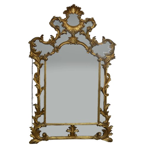 509 - A large 19th century style giltwood framed wall Mirror, the frame decorated with acanthus leaves and... 