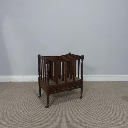 550 - An antique mahogany Canterbury, W 46 cm x H 56 cm x D 32 cm, together with an antique mahogany plant... 