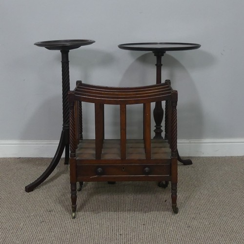 550 - An antique mahogany Canterbury, W 46 cm x H 56 cm x D 32 cm, together with an antique mahogany plant... 