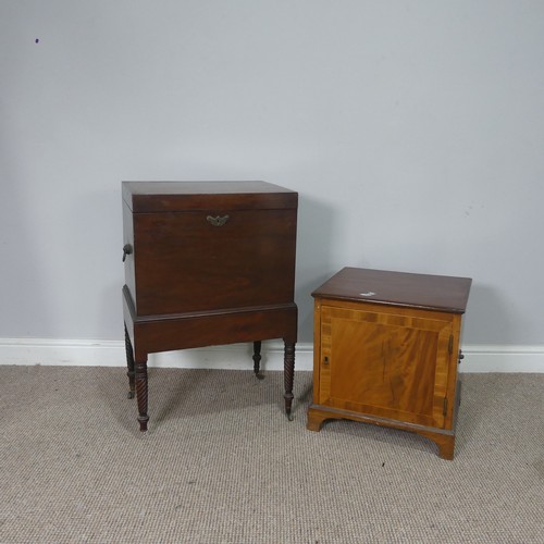 550 - An antique mahogany Canterbury, W 46 cm x H 56 cm x D 32 cm, together with an antique mahogany plant... 