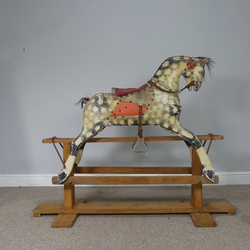 562 - An antique painted Rocking Horse, note, with wear and losses commensurate to daily use and age, see ... 