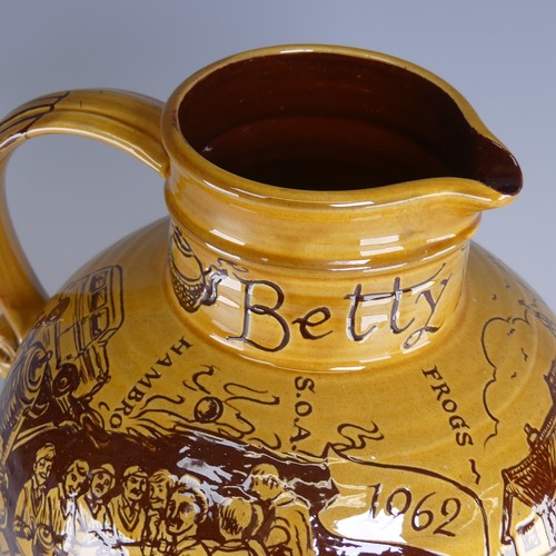 62 - Harry Juniper (b. 1947) a Bideford Pottery Harvest Jug, inscribed for Betty Dennis at North Devon Cr... 