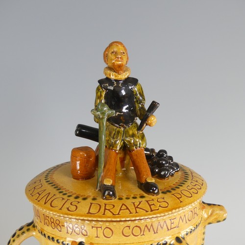 58 - Harry Juniper (b. 1947) a Bideford Pottery commemorative Possett, commemorating the Defeat of the Sp... 