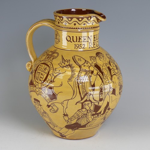 57 - Harry Juniper (b. 1947) a Bideford Pottery Commemorative Harvest Jug, to celebrate 'A Tipsey Jubilee... 