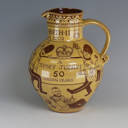 57 - Harry Juniper (b. 1947) a Bideford Pottery Commemorative Harvest Jug, to celebrate 'A Tipsey Jubilee... 