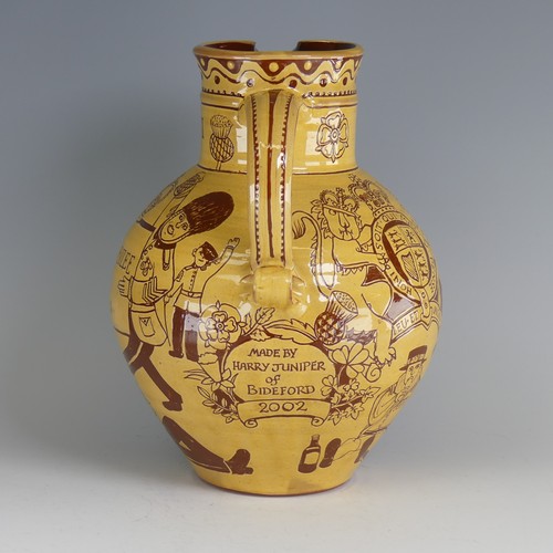 57 - Harry Juniper (b. 1947) a Bideford Pottery Commemorative Harvest Jug, to celebrate 'A Tipsey Jubilee... 