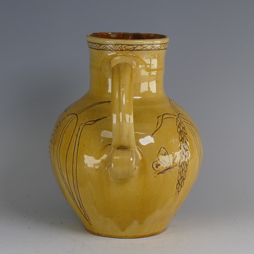 23 - Edwin Beer Fishley (1832-1912) a Fremington Pottery mottoware Harvest Jug, of bulbous form covered i... 