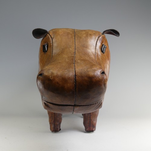 547 - Manner of Omersa for Liberty & Co, a leather footstool in the form of a Hippo, early 20th centur... 