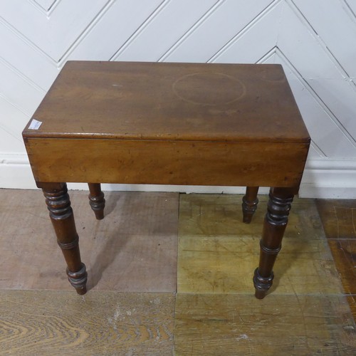 590 - A George III mahogany dressing table/toilet Mirror, W 43 cm x H 43 cm x D 20 cm, together with a rep... 