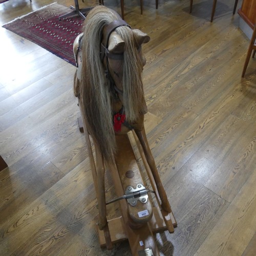 660 - A Stevenson Brothers large Rocking Horse, known as Rockabilly, 1994 in a natural wood finish, with a... 