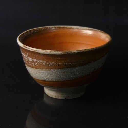 81 - Micki Schloessingk (b. 1949) a Bridge Pottery Bowl, with salt-glaze and wax resist swirl to interior... 