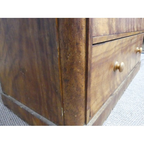 620 - A Victorian mahogany Chest of drawers, of large proportions, pine carcass, W H D, note, split to top... 