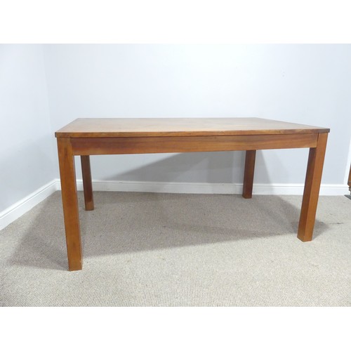 723 - A mid-20th century oak and teak dining Table, designed by Terrence Conran, the rectangular top raise... 