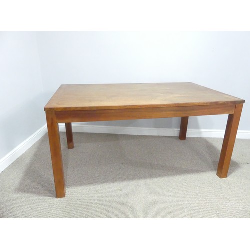 723 - A mid-20th century oak and teak dining Table, designed by Terrence Conran, the rectangular top raise... 