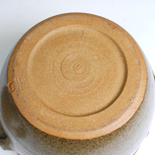 80 - A Dartington Pottery salt glazed stoneware Flagon, impressed mark to foot, H 31.5cm, together with a... 