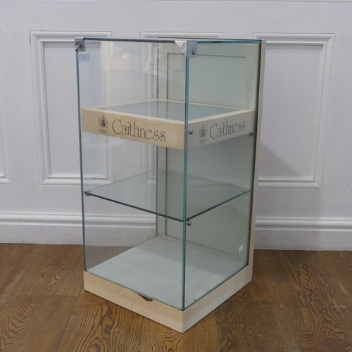 694 - A vintage Caithness glass paperweight retail display Cabinet, fit with lockable door and internal li... 