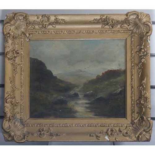 195 - C. H. French (Early 20th century School), “Crib Goch Pinnacles, Snowdon, N. Wales”, oil on board, be... 