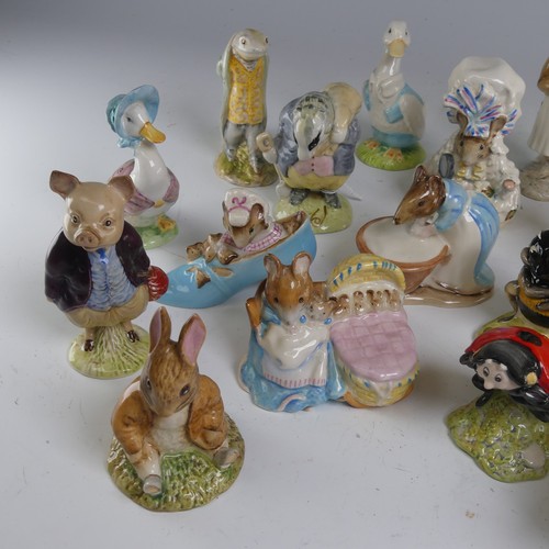 114 - A quantity of Beatrix Potter Figures, primarily Beswick with some Royal Albert examples, to comprise... 