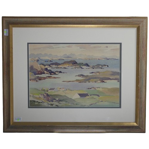 208 - Phyllida Mead (20th century), The Summer Isles from Achiltibuie, watercolour, 22cm x 33cm, framed an... 