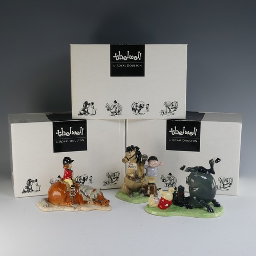 118 - A small group of limited edition Royal Doulton 'Thelwell' humourous Figures, to comprise 'Excessive ... 