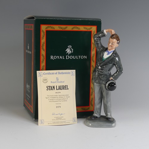 126 - A Royal Doulton limited edition figure of Stan Laurel, HN2774, (3171/9500) with certificate of authe... 