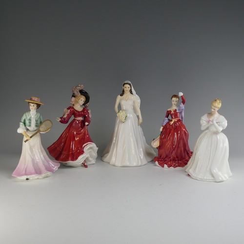 128 - A quantity of Royal Doulton Ladies, to comprise 'Wimbledon' HN3366 limited edition (2108), 'Patricia... 