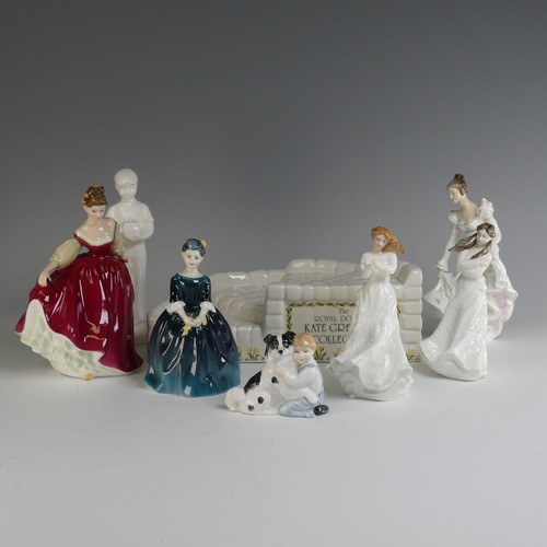 129 - A quantity of Royal Doulton Figures, to comprise 'Best Friends' HN3935, 'Surprise' HN4376, 'Fair Lad... 