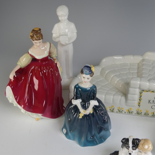 129 - A quantity of Royal Doulton Figures, to comprise 'Best Friends' HN3935, 'Surprise' HN4376, 'Fair Lad... 