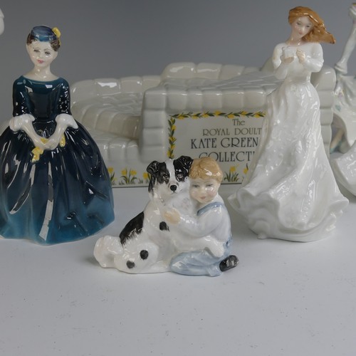 129 - A quantity of Royal Doulton Figures, to comprise 'Best Friends' HN3935, 'Surprise' HN4376, 'Fair Lad... 