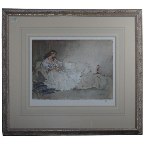 220 - Sir William Russell Flint RA (Scottish, 1880-1969), ‘The Interlude’, limited edition colour print, p... 