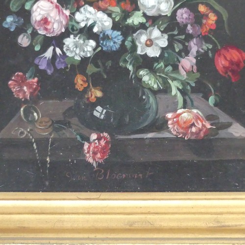 236 - Frederik Victor van Bloemart (British, b. 1919), Still life Vase of Flowers, a pair, oil on board, s... 