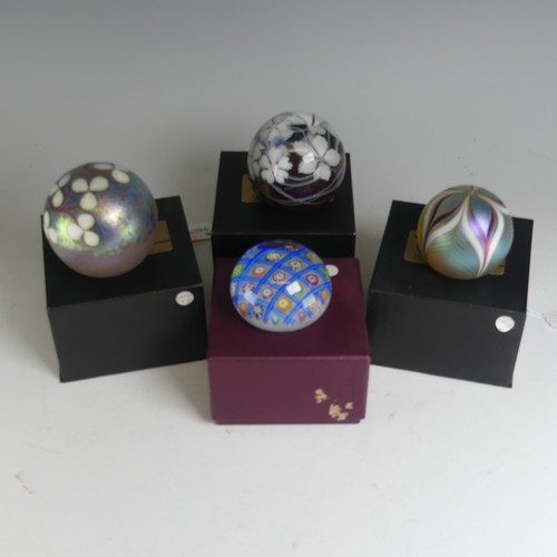 142 - A limited edition Perthshire 'Chequerboard' glass Paperweight, boxed with certificate, (67/350) date... 