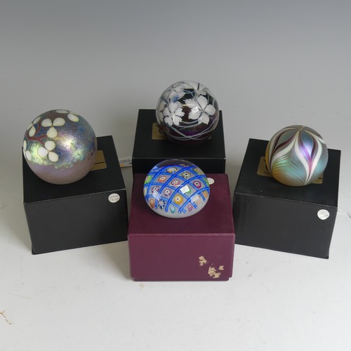 142 - A limited edition Perthshire 'Chequerboard' glass Paperweight, boxed with certificate, (67/350) date... 