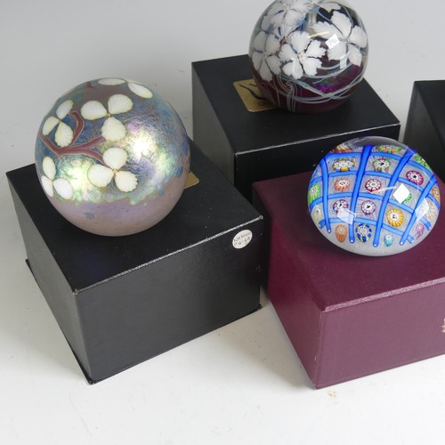 142 - A limited edition Perthshire 'Chequerboard' glass Paperweight, boxed with certificate, (67/350) date... 