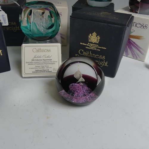 145 - A small quantity of limited edition Caithness glass Paperweights, to comprise 'New World' (655/750),... 