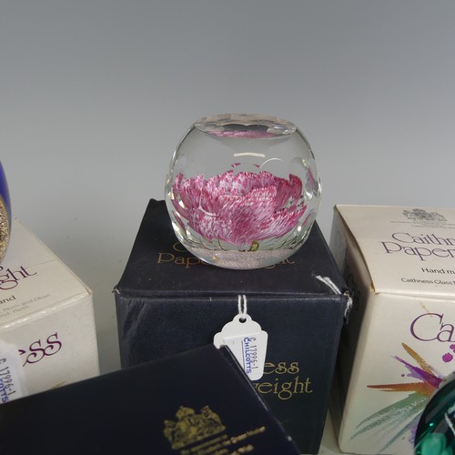 145 - A small quantity of limited edition Caithness glass Paperweights, to comprise 'New World' (655/750),... 