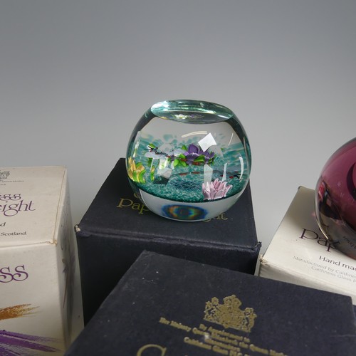 145 - A small quantity of limited edition Caithness glass Paperweights, to comprise 'New World' (655/750),... 