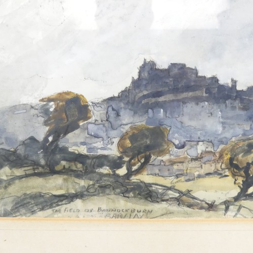 184 - John Rankine Barclay (1884-1962), The Field of Bannockburn, watercolour, signed 